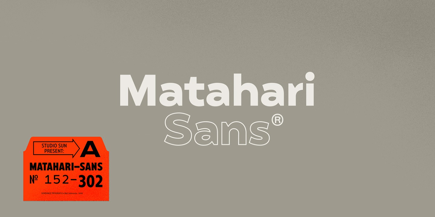 Beispiel einer Matahari Sans Condensed 100 Thin Oblique-Schriftart